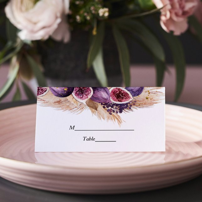 Tarjeta De Asiento Belleza de moda Higos Púrpura y Pampas (Subido por el creador)