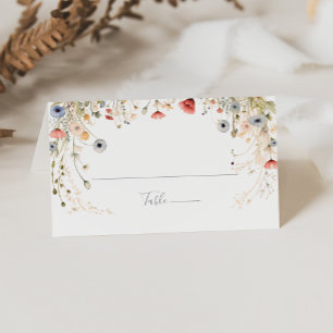 Tarjeta De Asiento Blissful Colorful Boho Wildflower Boda