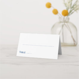Tarjeta De Asiento Blue and White Wedding