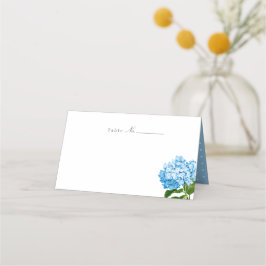 Tarjeta De Asiento Blue Hydrangea Blank Place Card