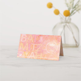 Tarjeta De Asiento BM Bar and Bat Mitzvah Sencillamente sutiles tarje