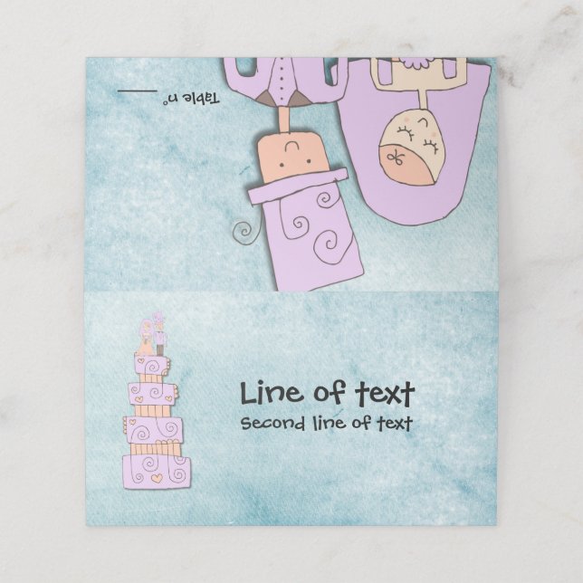 Tarjeta De Asiento Boda (Exterior desplegado)