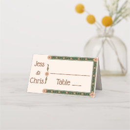 Tarjeta De Asiento Boda acogedor Homespun