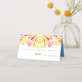 Tarjeta De Asiento Boda arcoiris acuarela