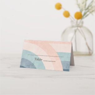 Tarjeta De Asiento Boda arcoiris de los años 70