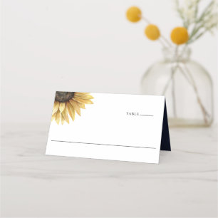 Tarjeta De Asiento Boda azul de la Marina Rusa del Girasol
