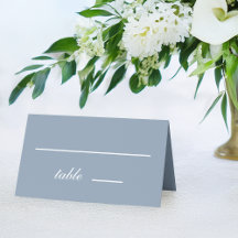 Boda Azul Polvo Simple Escritura Caligrafía Blanca