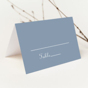 Tarjeta De Asiento Boda azul turbio mínimo formal