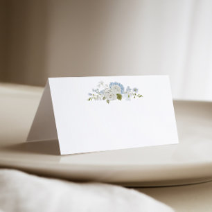 Tarjeta De Asiento Boda blanco azul azul romántico