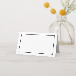 Tarjeta De Asiento Boda blanco y negro