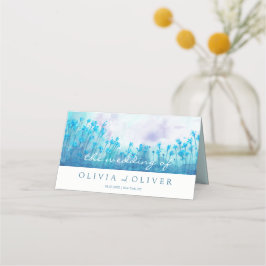 Tarjeta De Asiento Boda Blue Wildflowers