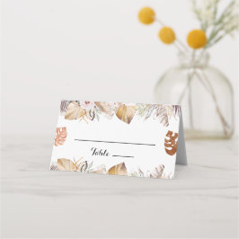 Tarjeta De Asiento Boda Boho Neutral Rústica