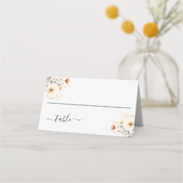 Tarjeta De Asiento Boda Boho Wildflowers Terracota Beige