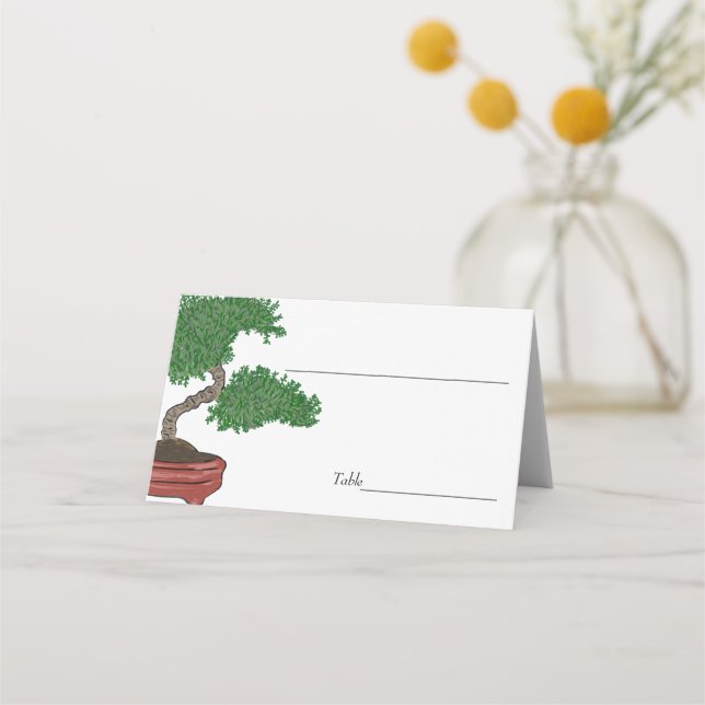 Tarjeta De Asiento Boda Bonsai Tree (Anverso)