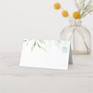 Tarjeta De Asiento Boda Botánica Elegante Acuarela de Verdor