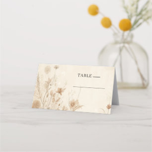 Tarjeta De Asiento Boda Botánica Floral Delicada Vintage Boho