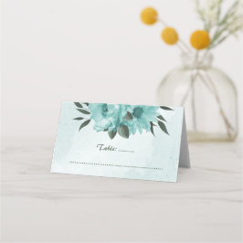 Tarjeta De Asiento boda botánico de flores azules