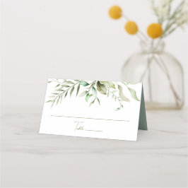 Tarjeta De Asiento Boda botánico del follaje verde sabio Eucalyptus