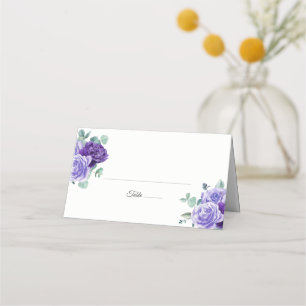 Tarjeta De Asiento Boda botánico Eucalyptus en la sangre púrpura