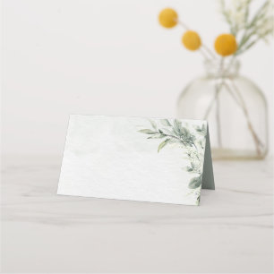 Tarjeta De Asiento Boda Botánico Minimalista de Eucalipto Verde Sage
