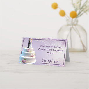 Tarjeta De Asiento Boda Bride y Groom Cake Bakery Business