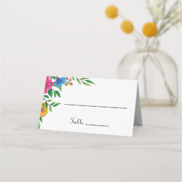 Tarjeta De Asiento Boda Brillante de Flor de Primavera Verano