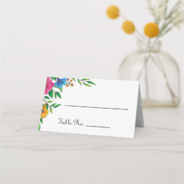 Tarjeta De Asiento Boda Brillante de Flor de Primavera Verano