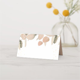 Tarjeta De Asiento Boda Brillo Eucalipto Rubor Clásico DIY