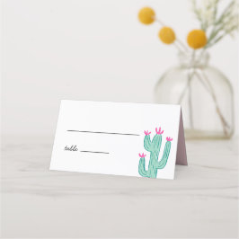 Tarjeta De Asiento Boda Cactus moderno