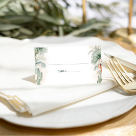 Tarjeta De Asiento Boda Cactus Palm Tree