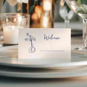 Tarjeta De Asiento Boda caprichosa garabato dibujado a mano