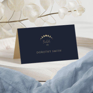 Tarjeta De Asiento Boda celeste azul