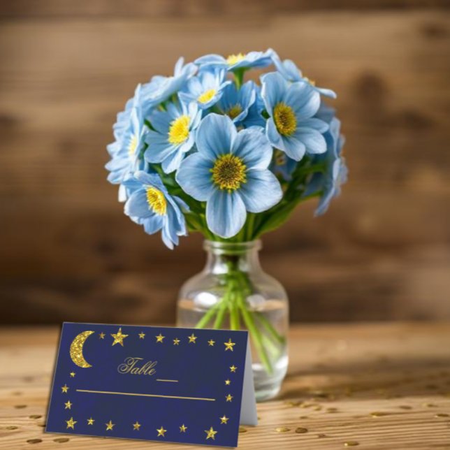 Tarjeta De Asiento Boda Celestial Nocturno (Subido por el creador)