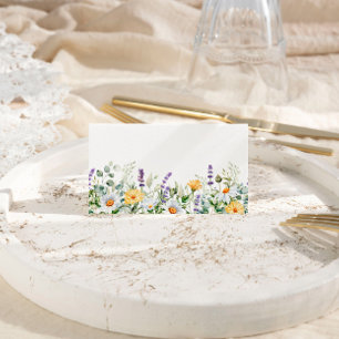 Tarjeta De Asiento Boda Chamomile & Eucalyptus Wildflowers