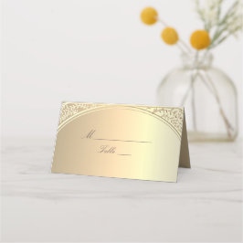 Tarjeta De Asiento Boda Clásica de Oro