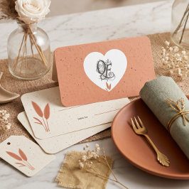 Tarjeta De Asiento Boda clásica viral del desierto de terracota boho