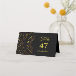 Tarjeta De Asiento Boda clásico elegante de Mandala
