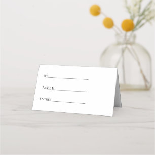 Tarjeta De Asiento Boda clásico moderno