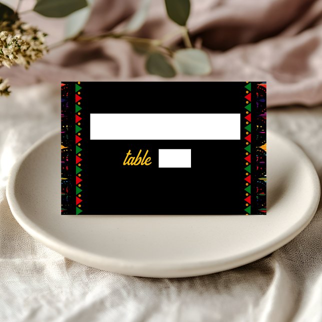 Tarjeta De Asiento Boda colorido de México (Subido por el creador)