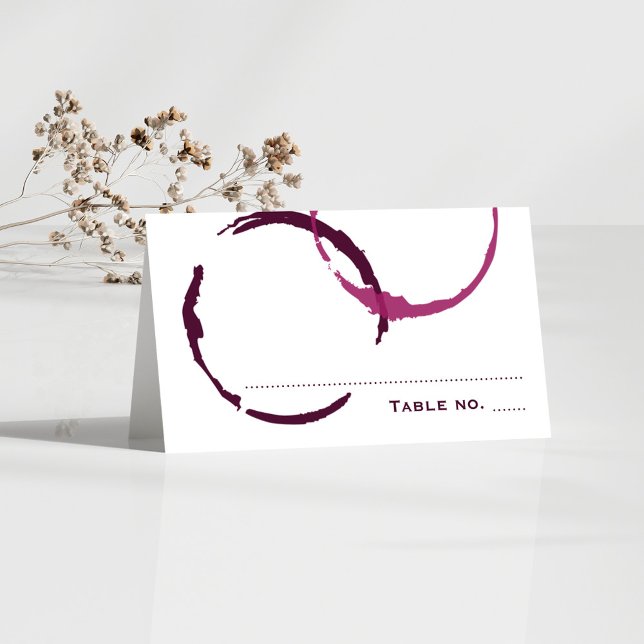Tarjeta De Asiento Boda con Mancha de Vino Burgundy Rústico (Subido por el creador)