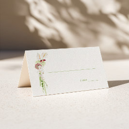 Tarjeta De Asiento Boda con Ramo en Cascada de Anthurium