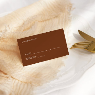 Tarjeta De Asiento Boda con tipografía moderna y elegante