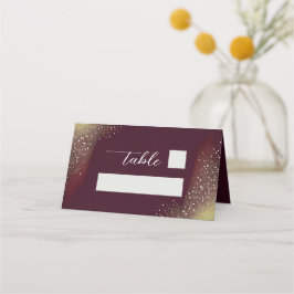 Tarjeta De Asiento Boda Crimson Profundo de Noche Starry