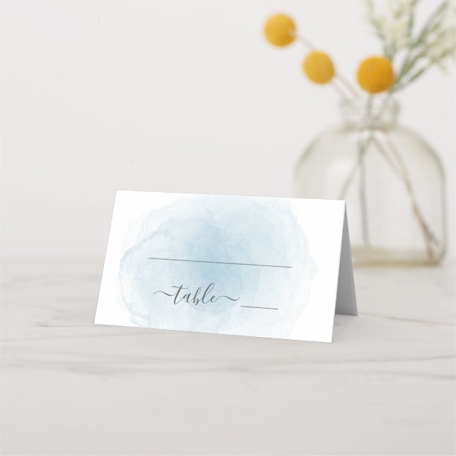 Tarjeta De Asiento Boda de acuarela (Anverso)