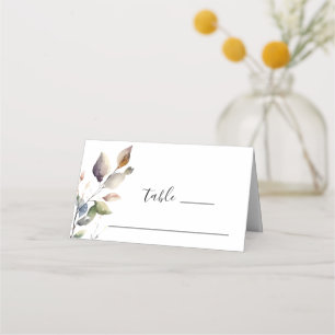 Tarjeta De Asiento Boda de acuarela botánica simple