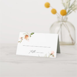 Tarjeta De Asiento Boda de acuarela con flores de jardín