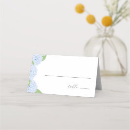 Tarjeta De Asiento Boda de acuarela de Hydrangea azul