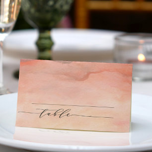 Tarjeta De Asiento Boda de acuarela de Mountain Rustic Sunset