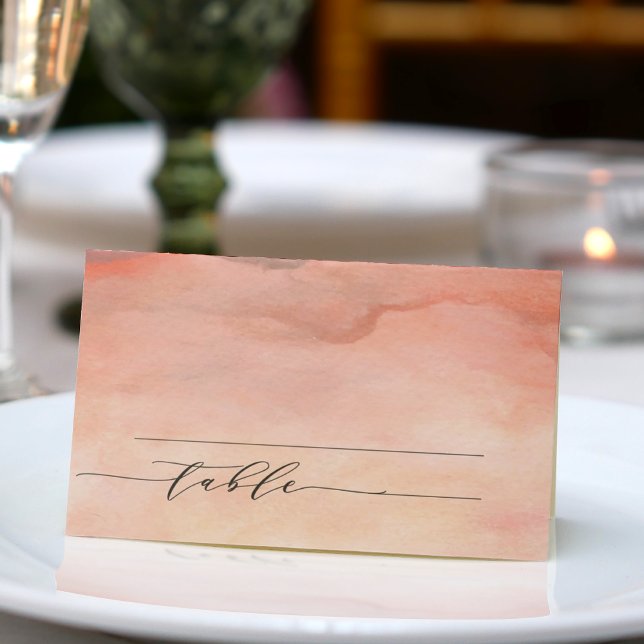 Tarjeta De Asiento Boda de acuarela de Mountain Rustic Sunset (Subido por el creador)