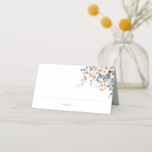 Tarjeta De Asiento Boda de acuarela floral suave de tono de tierra